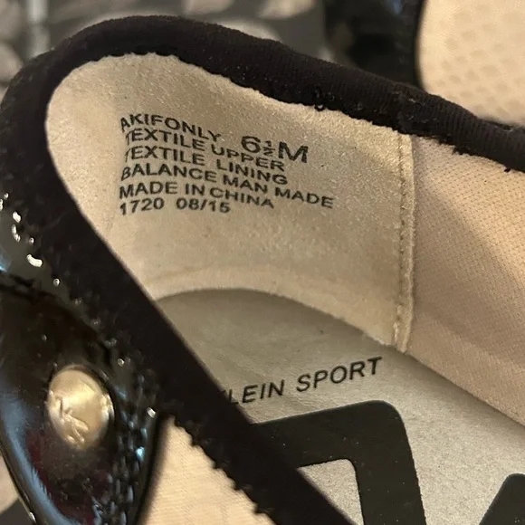 Anne Klein Sport Faux Snake Black Patent Leather Cap Toe Buckle Ballet Flat - Picture 2 of 5